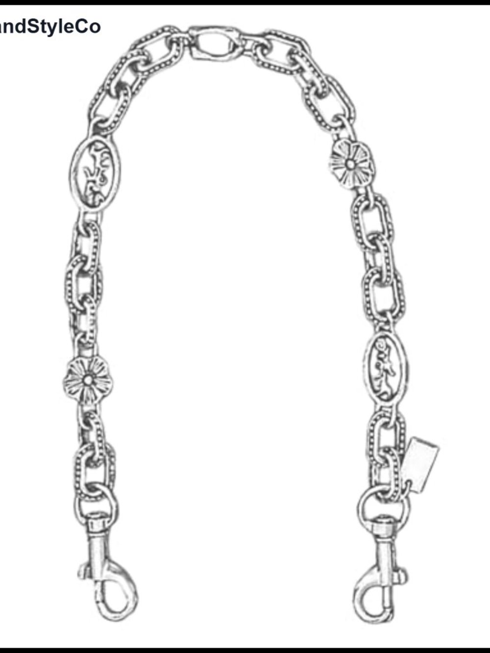 Silver Bag Charm Purse Chain Extender for Handbag Conversion